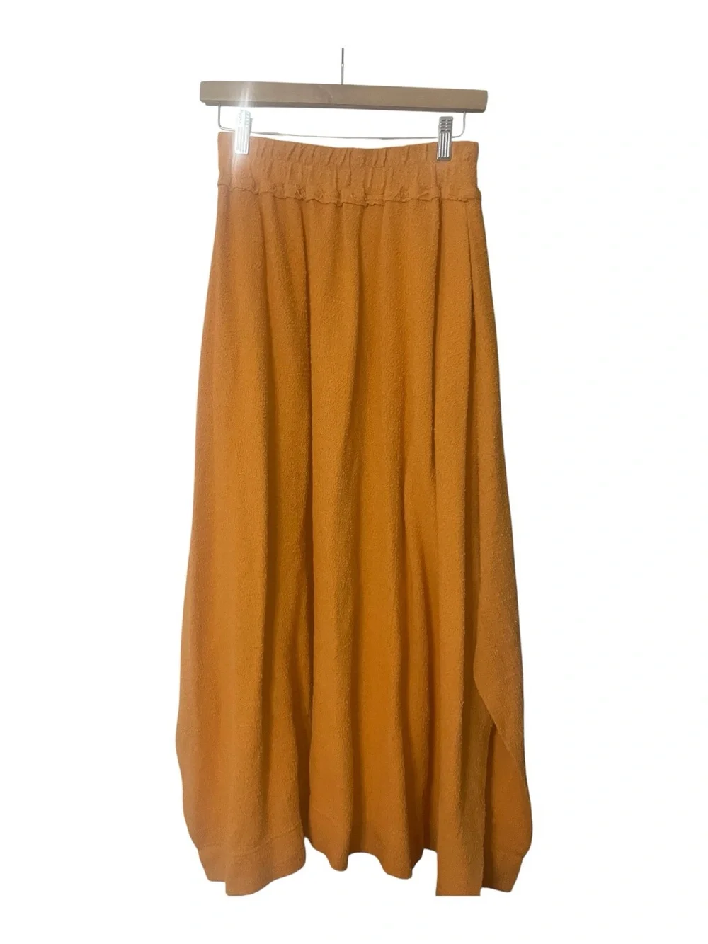 Free People Rust Orange Maxi Skirt - Elastic Waist